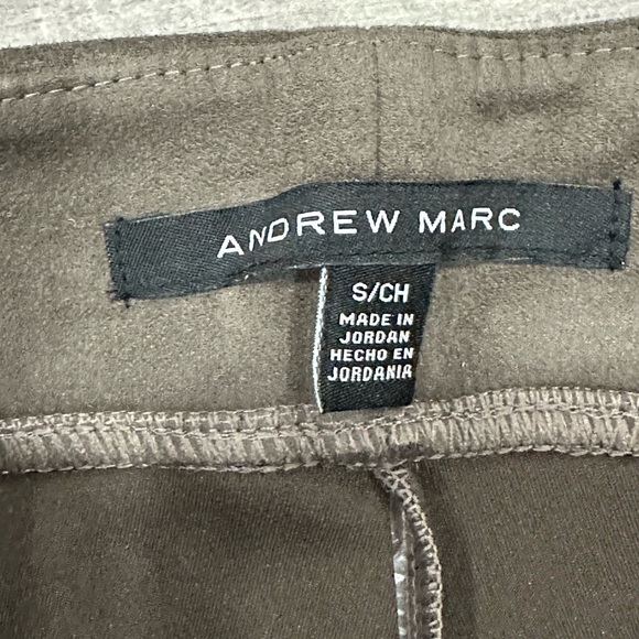 Andrew Marc Women's 4 -6 Small Faux Suede Pull On Ponte Leggings Pants Taupe NWT - Picture 10 of 12